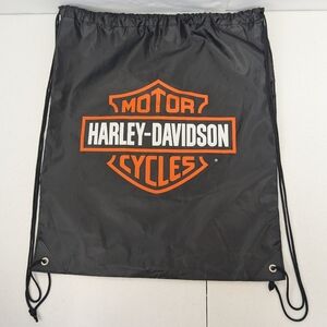 Harley Davidson Motorcycles Black Lightweight Polyester String Bag